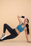 Zelocity  Medium Impact Quick Dry Sports Bra - Saxony Blue — thumbnail 4